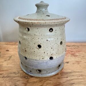 Handmade Pottery Garlic Keeper